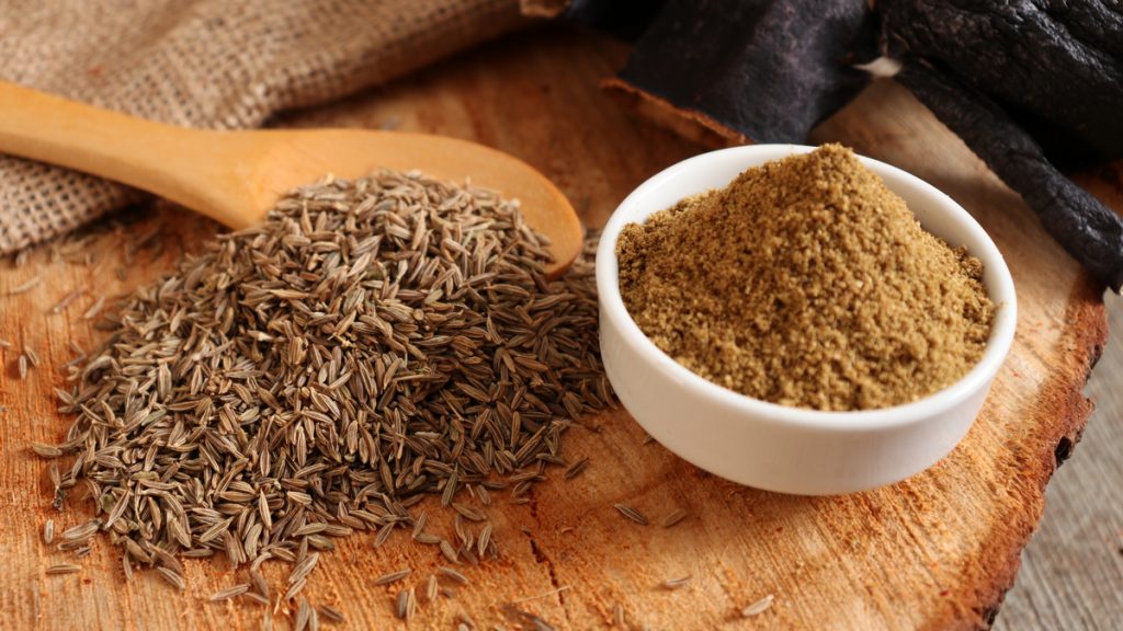 Cumin Seeds and Ground Cumin Powder